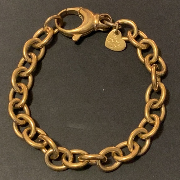 Elegant Milor Italy Bronze Gold Chunky Rolo Link Chain Bracelet - Picture 7 of 10